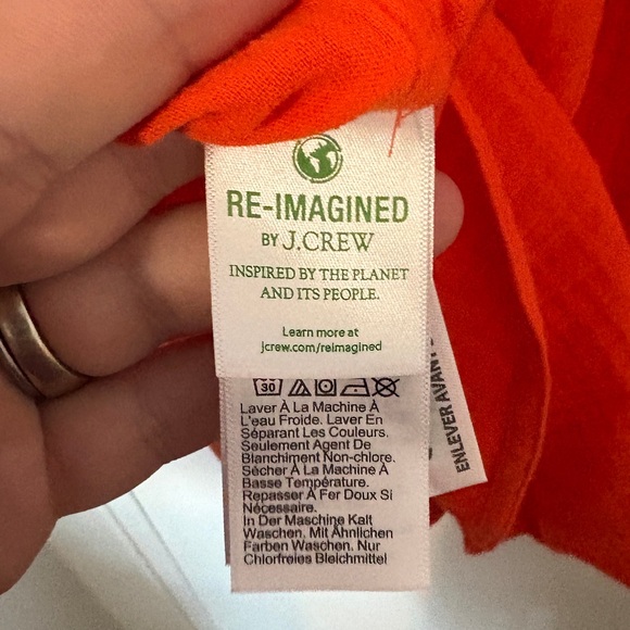 J.Crew Vibrant Orange Classic Shirt - NWT - Picture 6 of 7